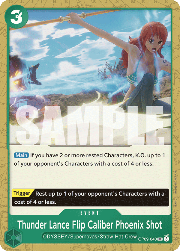 Thunder Lance Flip Caliber Phoenix Shot · OP09-040
