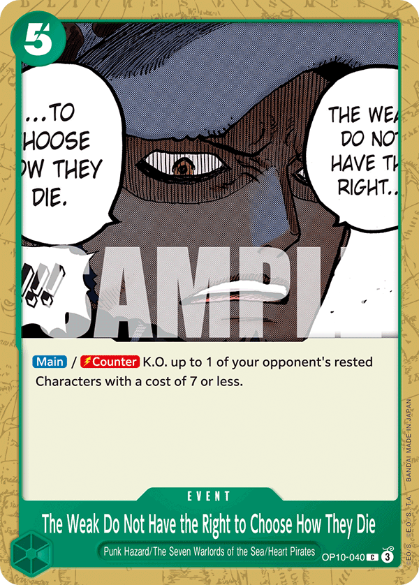 The Weak Do Not Have the Right to Choose How They Die · OP10-040