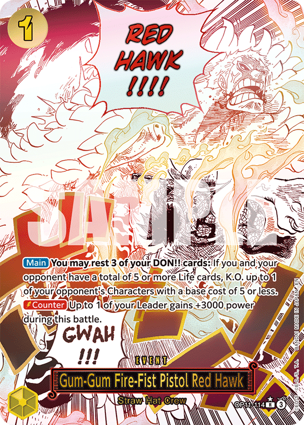 Gum-Gum Fire-Fist Pistol Red Hawk · OP11-114 · Alt Art