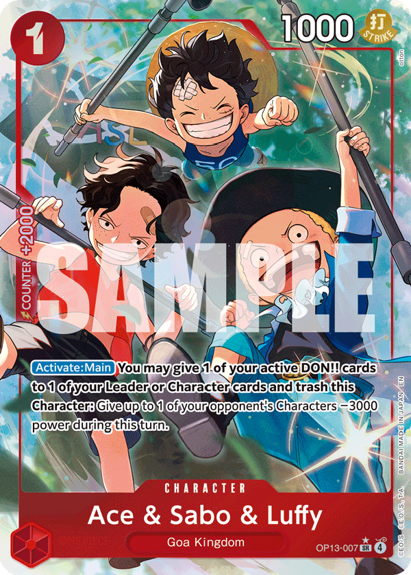Ace & Sabo & Luffy · OP13-007 · Alt Art