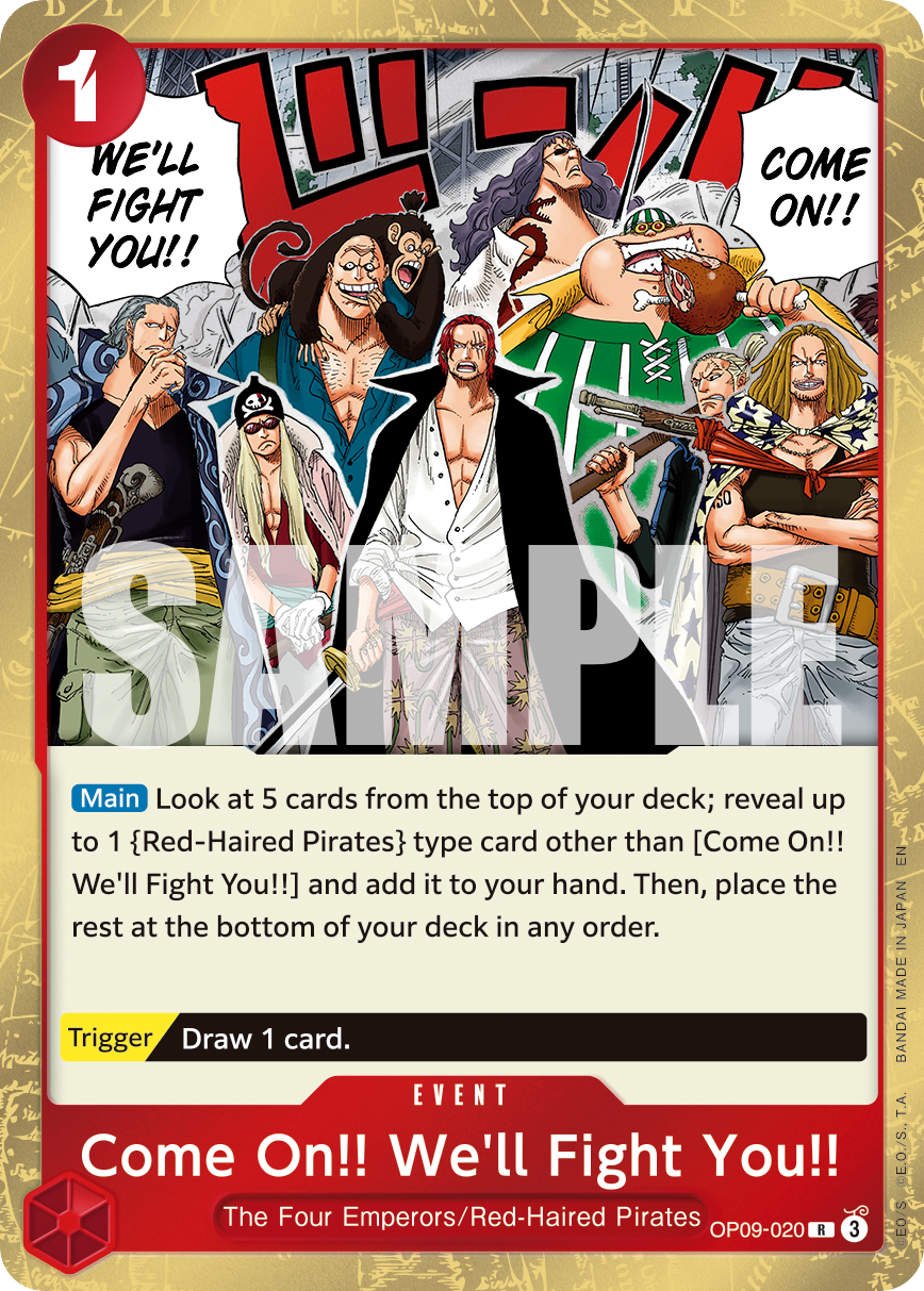 Come On!! We'll Fight You!! · OP09-020 · Manga Rare